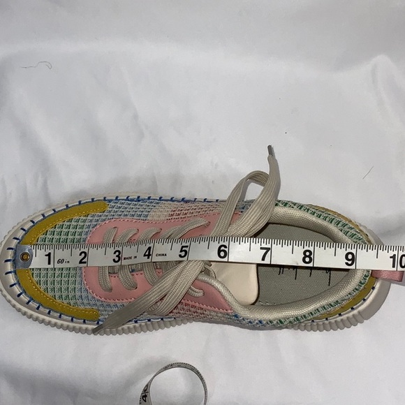 Nicole Miller Brita Multi Mixed Print Woven Color Platform Sneakers - Picture 10 of 11